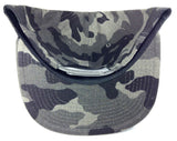 Woodland Camo Grey & Black All Over Print Camouflage Flat Bill Snapback