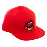 Disney The Muppets Animal Face Red Faux Mohair Flat Bill Snapback