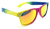 Cowabunga Neon Splatter Classic Square Retro Sunglasses