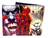 DC Comics The Joker Sublimated Graphic Print PU Faux Leather Men's Bifold Wallet