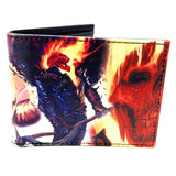 Marvel Comics Ghost Rider Sublimated Graphic Print PU Faux Leather Men's Bifold Wallet