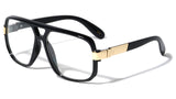 Gazelle Swag Square Oversized Hip Hop Luxury Sunglasses w/ Clear Lenses