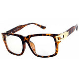 Gazelle Vandal Luxury Square Sunglasses w/Clear Lenses