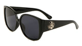 Kleo Women's XL Oversized Cat Eye Lion Head Medallion Sunglasses