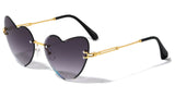 Women's Heart Shaped Rimless Luxury Sunglasses