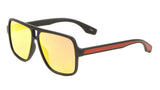 Sleek Square Flat Top Retro Aviator Sunglasses