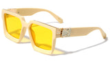Royale Oversized Thick Bold Square Classic Retro Luxury Sunglasses