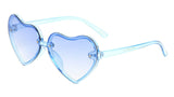 Kids Youth Girls Heart Shaped Cute Love Sunglasses Floating Lenses