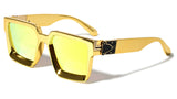 Metallic Oversized Thick Bold Square Luxury Sunglasses