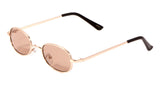 Slim Metal Oval Classic Casual Retro Sunglasses