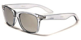 Neon Classic Casual Retro Square Trendy 80's Sunglasses w/ Flash Mirror Lenses