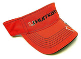 University Of Miami Hurricanes UM Text Logo Orange Sun Visor Hat