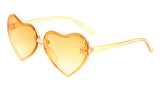 Kids Youth Girls Heart Shaped Cute Love Sunglasses Floating Lenses