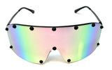 Futuristic Wrap Around One Piece Shield Lens Luxury Aviator Sunglasses