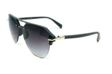 Luxury Half Rim Retro Pilot Aviator Sunglasses