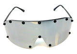 Futuristic Wrap Around One Piece Shield Lens Luxury Aviator Sunglasses