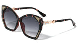 Womens Oversized Elegant Luxury Butterfly Bedazzled Glitter Jackie O Sunglasses