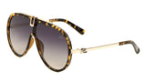 Glo Shield Flat One Piece Aviator Sunglasses